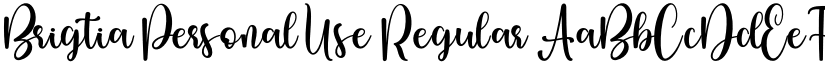 Brigtia Personal Use Regular font