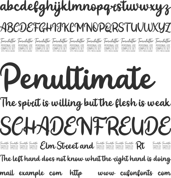 Penyet font preview