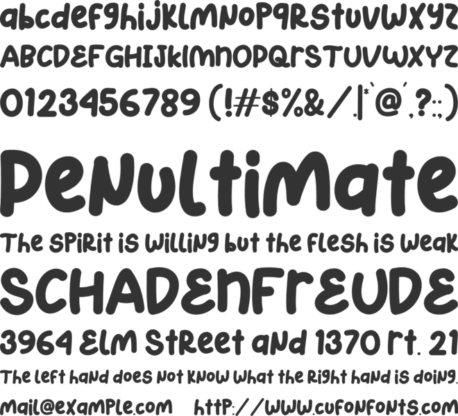 Little Zombie font preview