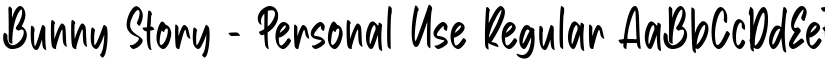 Bunny Story - Personal Use Regular font