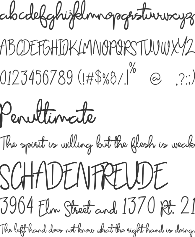 Elsa Sayonara font preview