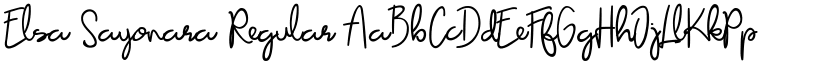 Elsa Sayonara Regular font