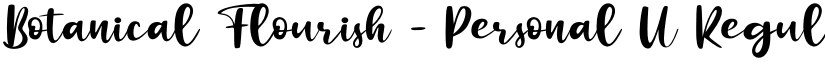 Botanical Flourish - Personal U Regular font