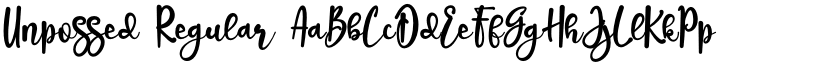 Unpossed Regular font