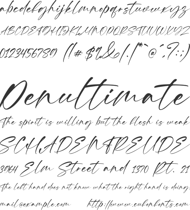 Gilliany font preview