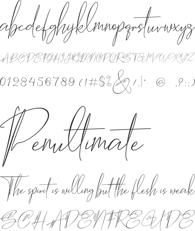 Hantoria Signature font preview