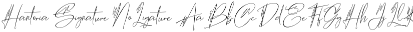 Hantoria Signature NoLigature font