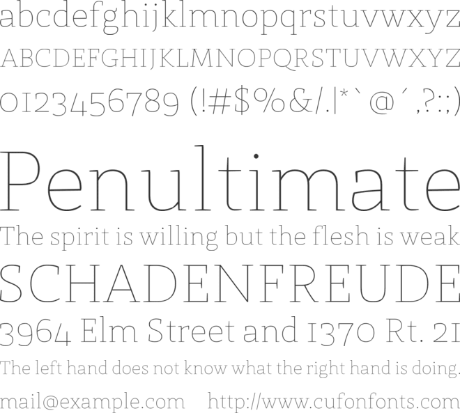 St Marie font preview