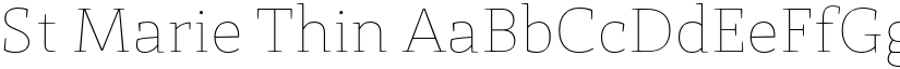 St Marie Thin font