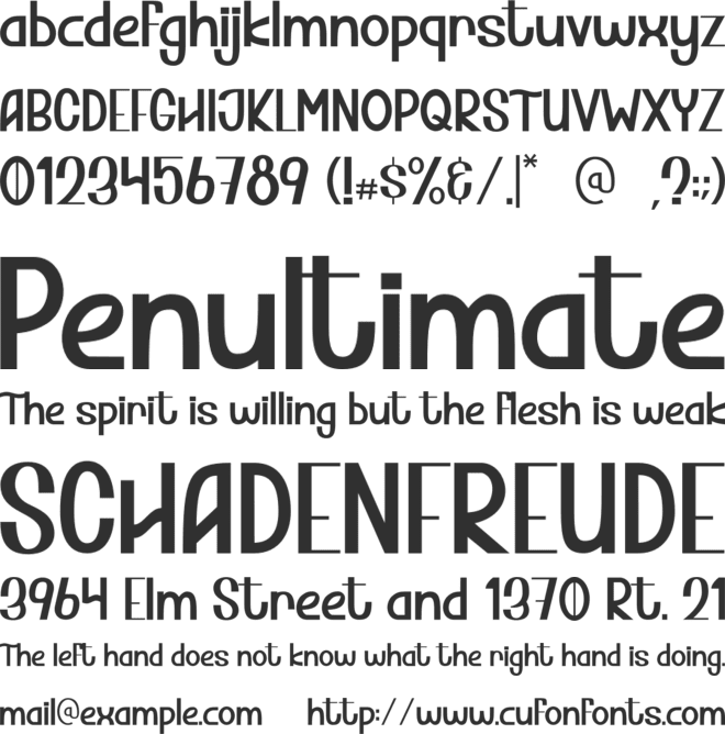 Thorsley font preview