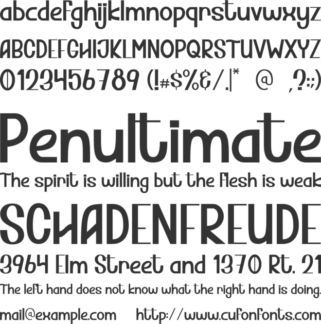 Thorsley font preview