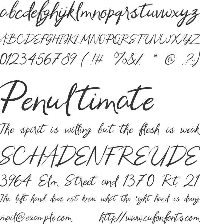Samantha Brandon font preview