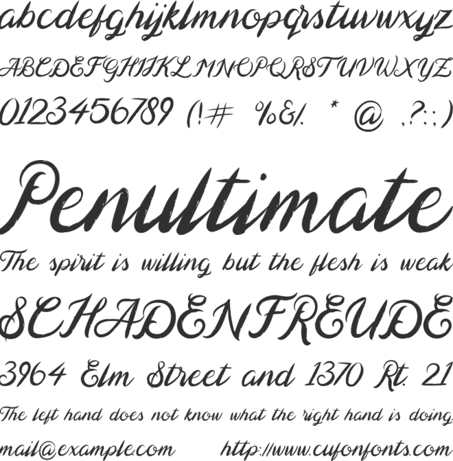 Wolfstar font preview
