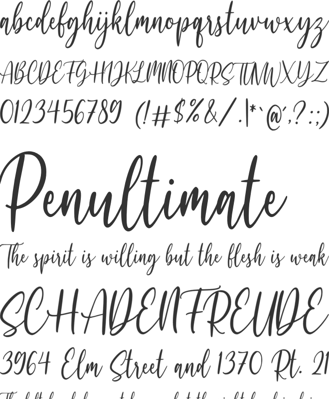 Lilium Star font preview