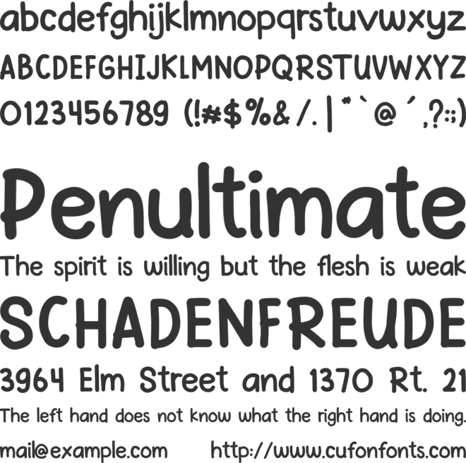 Pink Chicken font preview