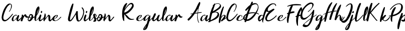 Caroline Wilson Regular font