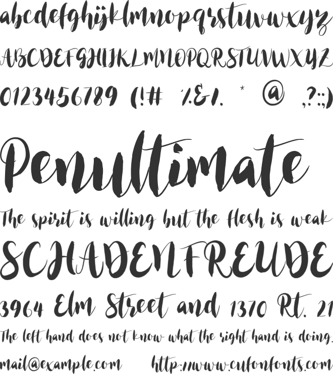 Heatwalk font preview