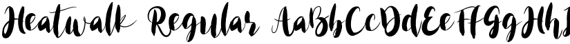 Heatwalk Regular font