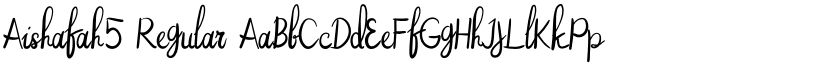 Aishafah5 Regular font