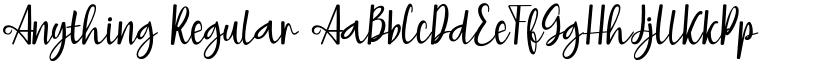 Anything Regular font