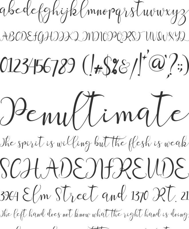 Shalitta font preview