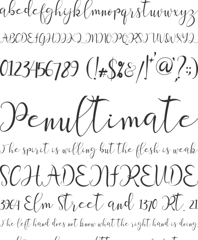 Shalitta font preview