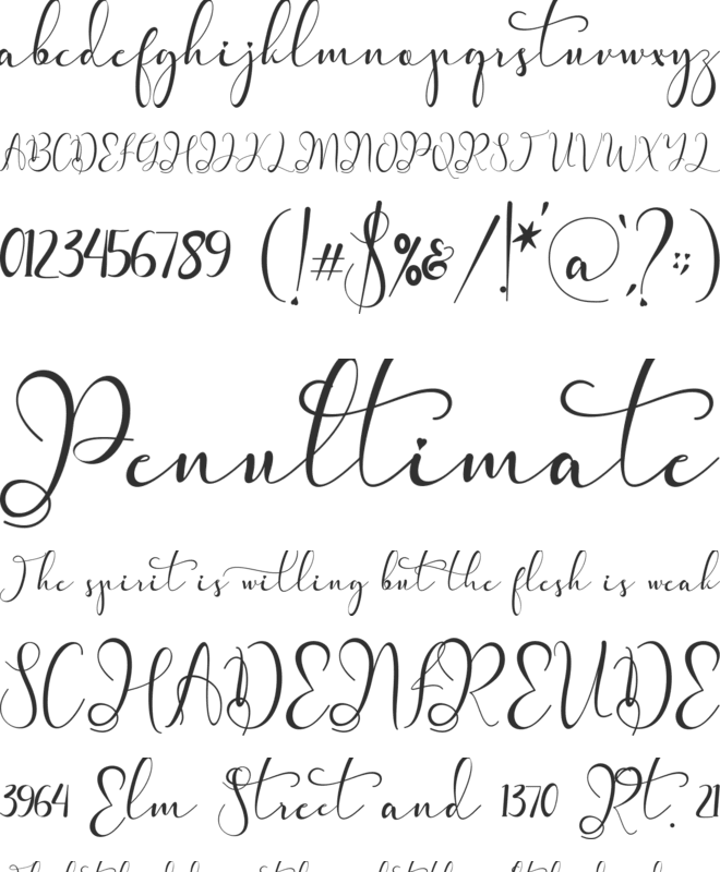 Madelline font preview