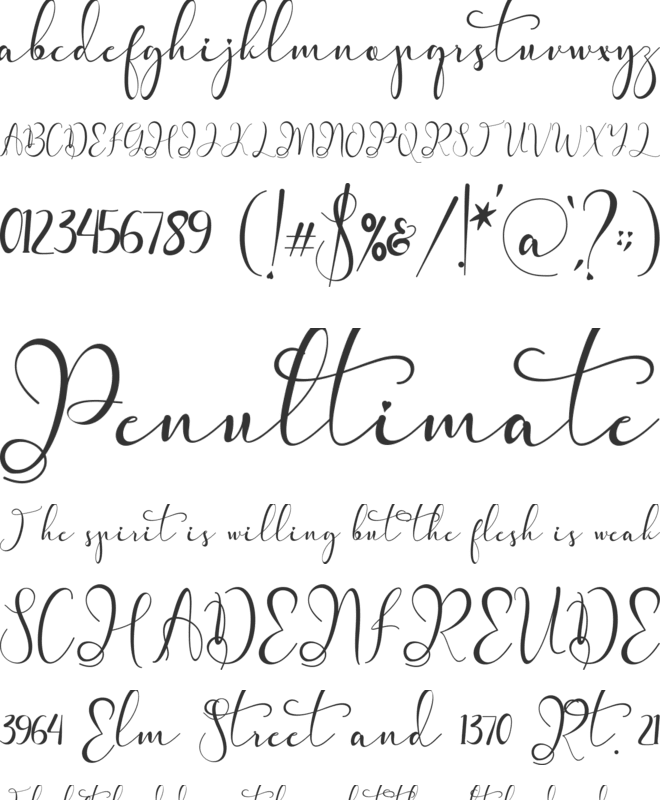 Madelline font preview