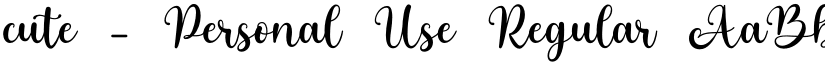 cute - Personal Use Regular font