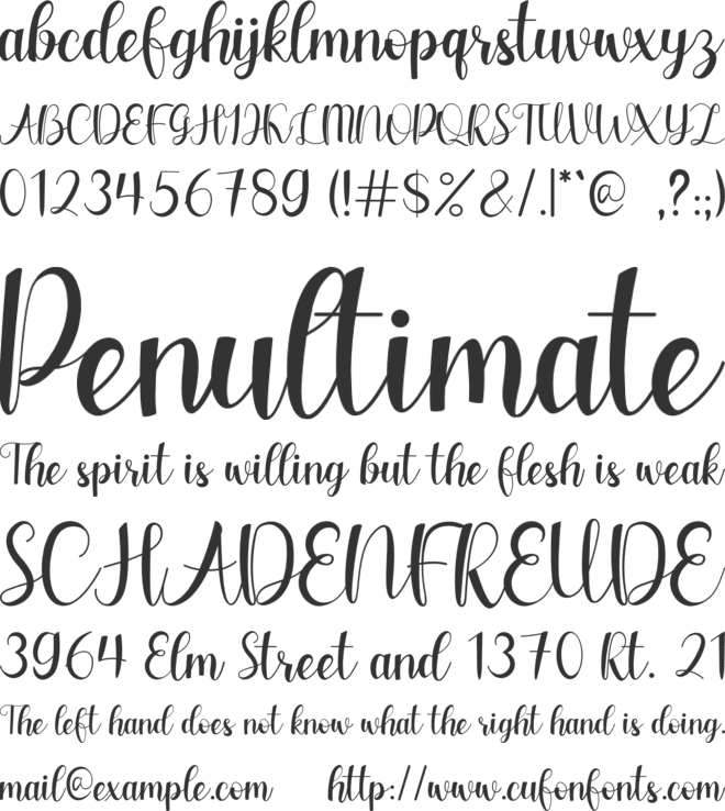 Falina Sweet font preview