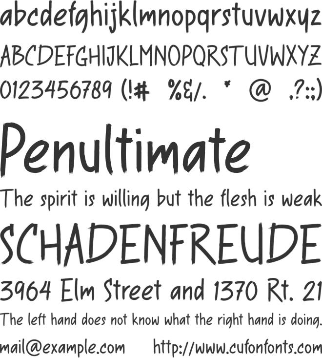 View Vacation font preview