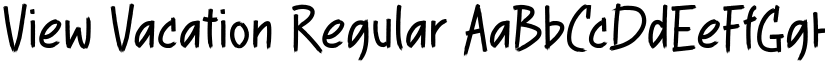 View Vacation Regular font