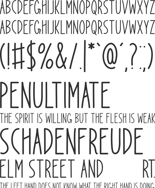 Spread Beauty font preview