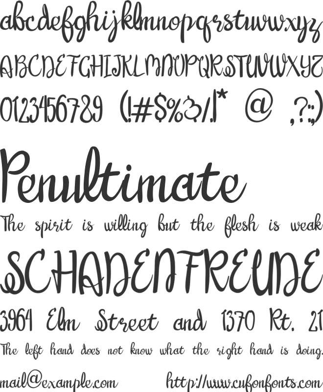 Warangga font preview