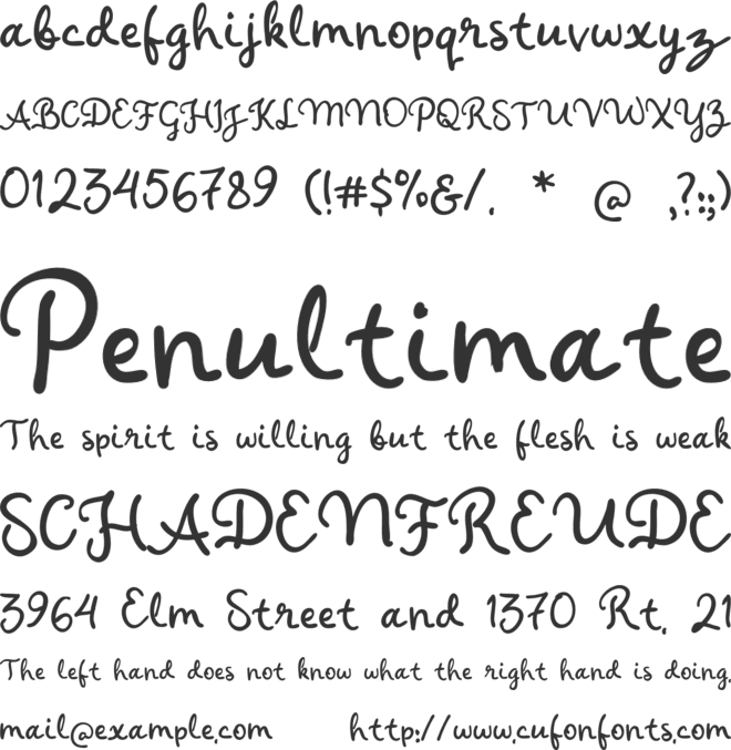 Quick123 font preview