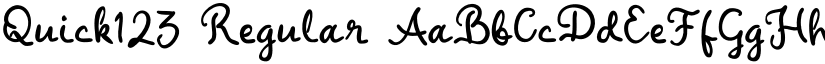 Quick123 Regular font