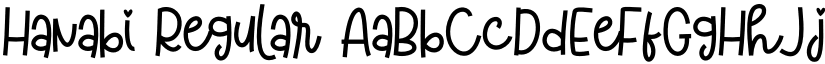 Hanabi Regular font
