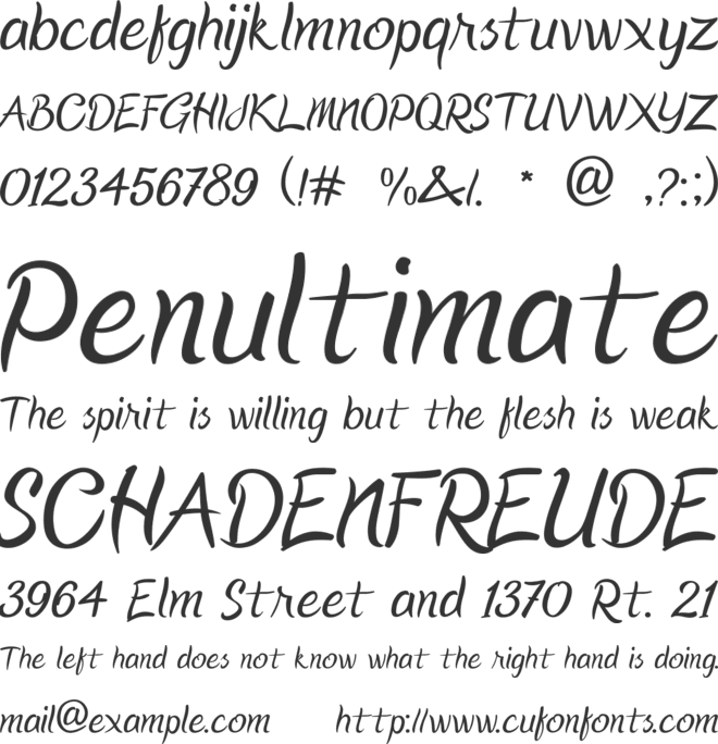 Oregon Point font preview