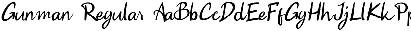 Gunman Regular font