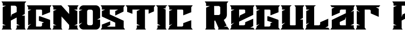 Agnostic Regular font