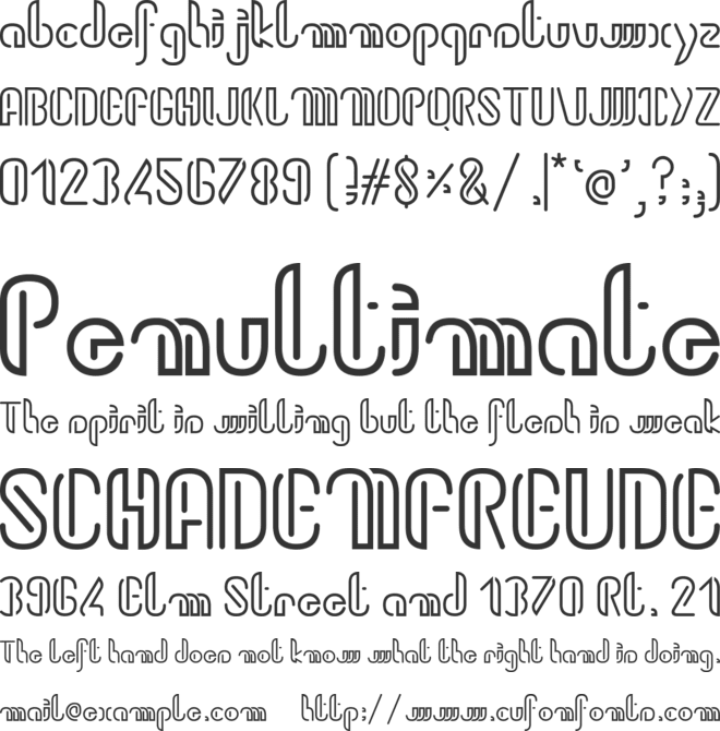 Kiwilite standard font preview