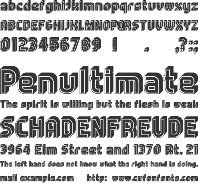 Assault font preview