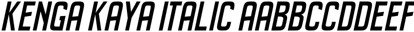 Kenga Kaya Italic font