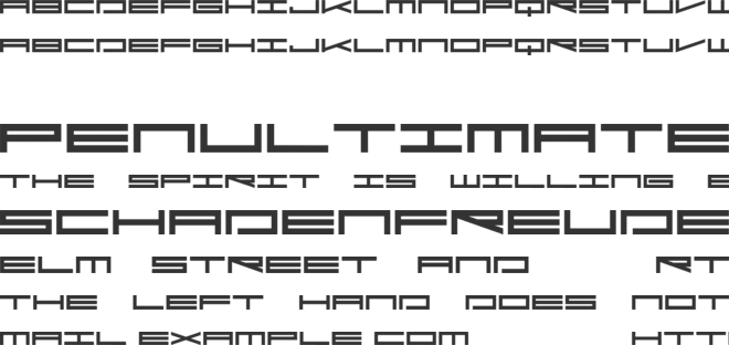 Steelbase font preview