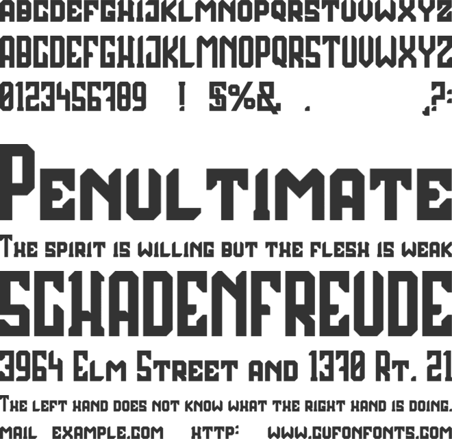 Theroar font preview