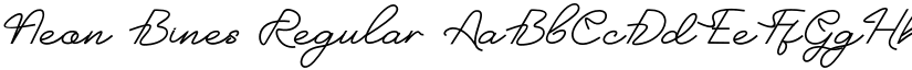 Neon Bines Regular font
