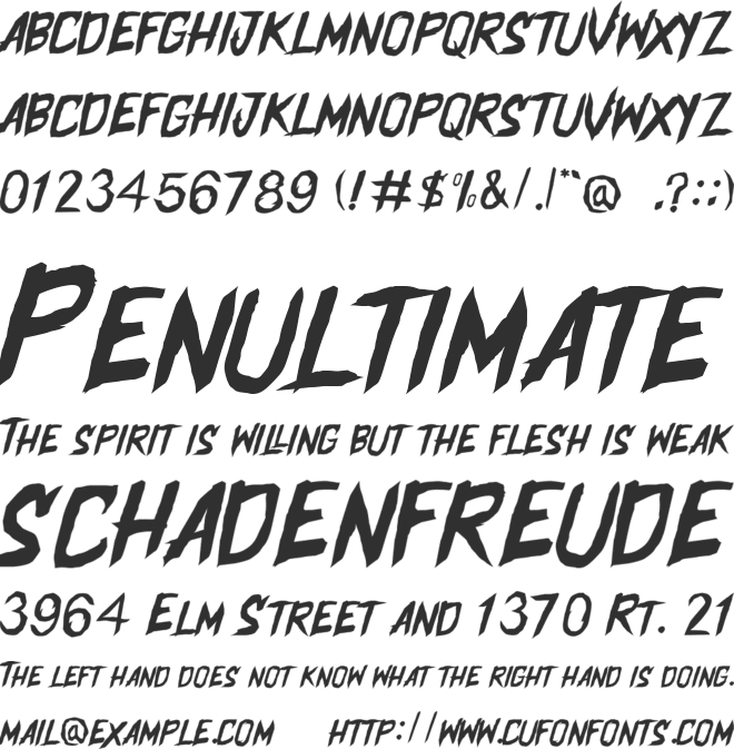 Halloween Night font preview