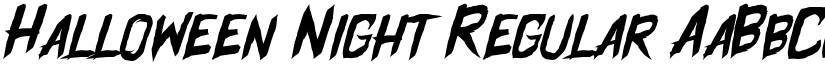 Halloween Night Regular font