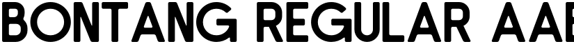 Bontang Regular font