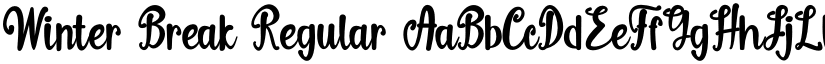 Winter Break Regular font